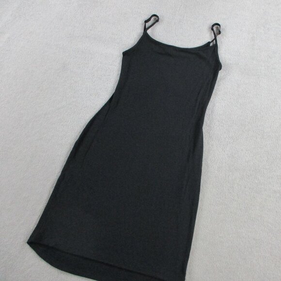 SKIMS Soft Lounge Rib Mini Slip Dress Womens Small Onyx Black Modal Blend NWOT - Picture 3 of 9